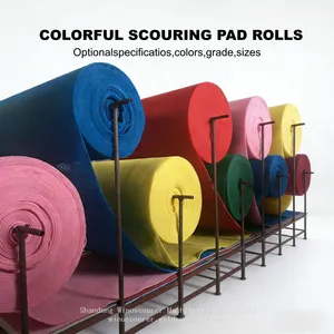 Heavy Duty Abrasive Green Scouring Pad Roll From Factory Supply thumbnail-1
