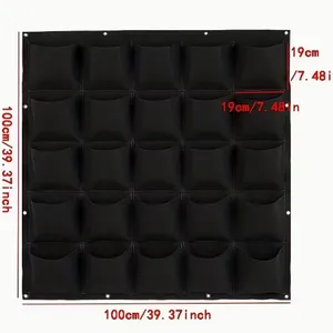 Vertical Hanging Garden Planter Multi-pocket Wall Mount Grow Bag for Indoor Outdoor Herb Flower Planting thumbnail-3