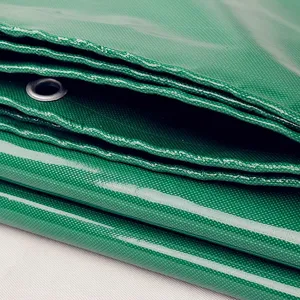 High Tear Strength Heavy Duty , Waterproof Fire Retardant Anti-UV PVC Coated Tarpaulin Truck Cover, Vinyl Tarp for Truck,Tent,Construction,Custom Size thumbnail-2