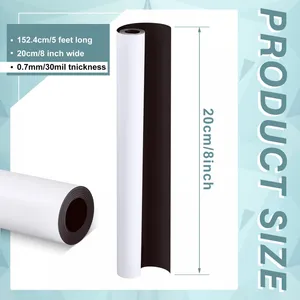 Blank White Surface Magnet Sheets 24 Inch x 5 Feet 30 Mil Magnetic Roll Printable Flexible Vinyl Blank Magnetic Sign Sheet thumbnail-2