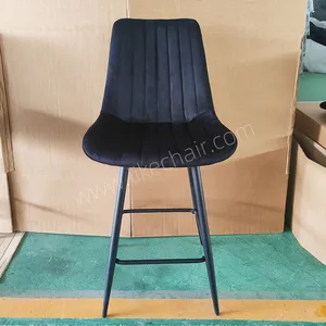 Cheap Bar Chair Furniture Kitchen Stools High Bar Chair Luxury Modern Safety Classic Leather Stools Chair Bar thumbnail-1