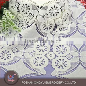 Sale High Quality Factory Water Soluble Micro Fiber Polyester Chemical Lace Fabric Decoration for Wedding Dress, Apparel thumbnail-4