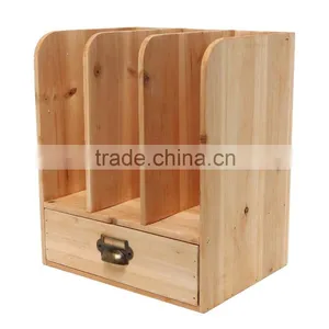 High-grade Handmade Customized Wooden Desk Book Shelf thumbnail-3