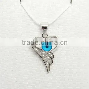 2015 Holiday Gift 925 Sterling Silver Eye Pendant thumbnail-1