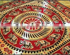 Round Circle Elephant Printed Bed Sheets Bedcovers Bedspreads Tapestries thumbnail-1