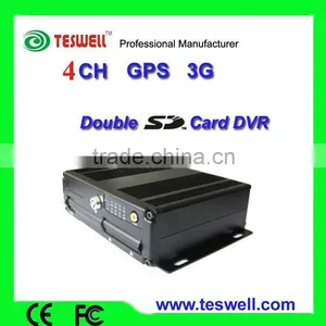 H.264 Compression Double SD Card 3G Remote Access and Wireless Internet Transmission Car Mobile DVR thumbnail-1