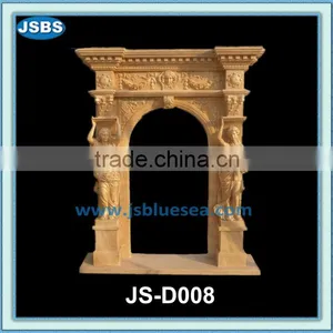 Luxury Hand Carved Marble Entry Door Surround JS-D008Y thumbnail-1