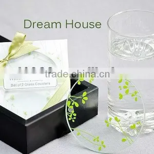 Round Glass Wedding Coaster thumbnail-1