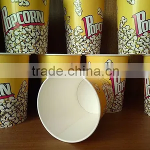 Single Wall Disposable Widely Used Eco-friendly Customized Paper 32oz Popcorn Disposable Bucket thumbnail-1