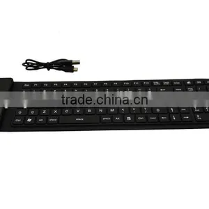 EU Standard Cheapest Waterproof Flexible Silicon French Bluetooth Keyboard thumbnail-6