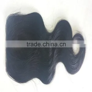 Express Hair Cheap Body Wave 100%peruvian Virgin Hair Middle Parting Lace Front Closure thumbnail-2