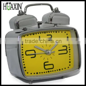 2016 New Style Twin Bell Table Square Alarm Clock With Night Light thumbnail-1