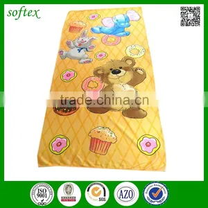 2016 Hot Selling Cartoon Animal Print Microfiber Beach Towel Manufacturers for Kids thumbnail-1