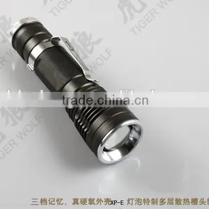 Factory Wholesale LED Mini Flashlight Aluminum Torch Light With Clip thumbnail-2