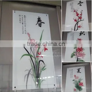 Digital Printing Glass / Multi-color Printing Glass /Decorative Glass Panel With EN12150 Certificate thumbnail-1