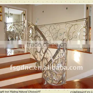 Industrial Safe Wrought Iron Staircase Railing thumbnail-1