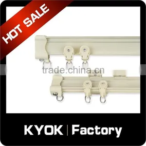 KYOK Hotel Flexible Plastic Curved Curtain Track , Electric Curtain Track,bendable Curtain Track thumbnail-3