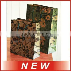 Kraft Paper Bag,gift Bag,packing Bag,flower Print,various Design thumbnail-1