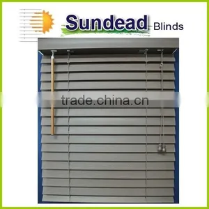 Faux Wood Indoor Venetian Blinds 2'' Inches Vinyl Faux Wood Blinds Office Curtains and Blinds thumbnail-2