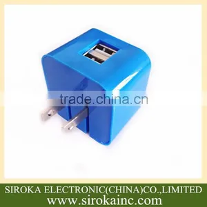OEM/ODM Service 5V 3.1A US Folding Plug Dual Usb Wall Charger Flat Home Wall Charger for Samsung HTC thumbnail-6