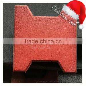 Dogbone Recycle Rubber Tile Mat Brick for Horse Stable Driveway Pathway Various Color Available Accept Customize thumbnail-1