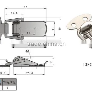 2016 Hot Selling SK3-026 Mini Size Toggle Latch thumbnail-3