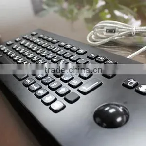 Black Titanium Industrial Keyboard Price With Track Ball thumbnail-4