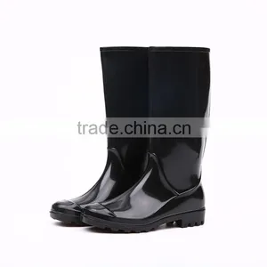 2016 Simple Style Cheap Black Pvc Rain Boots Without Steel Toe, Cheap Plastic Pvc Rain Boots thumbnail-1