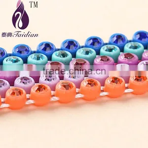 SS6 Plastic Rhinestone Trim Chain,2.3MM Rhinestone Wedding Trim thumbnail-1