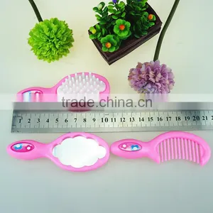 Three Sets- Hair Combs, Mirror Pink Hair Toiletry for Kids, Hair Brush thumbnail-2
