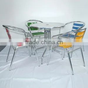 Chinese Furniture Aluminum Colorful Dining Restaurant Set YC001A YT31A thumbnail-3