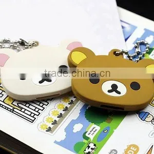 Cute Bear Style Fashion 3D Animals Silicone Rubber Key Caps Factory China in Dongguan thumbnail-1