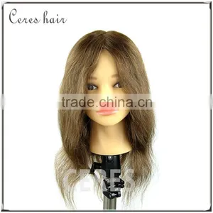 Wholesale 100% Human Hair Mannequin Head Afro Training Mannequin Head With Clamp for Hairdresser thumbnail-1
