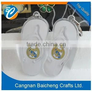 2016 Hot Sale Acrylic Slipper Shaped Keyring With Cheap Price thumbnail-2