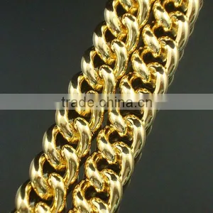 4mm Thick Gold Plated Curb Chain thumbnail-1