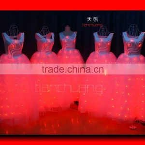 Remote Control Light Up Dancing Snow Queen Costume Dress thumbnail-4