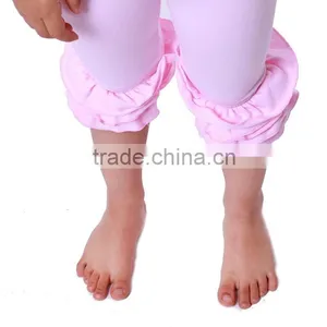 2016 Kaiya Light Pink Leggings Cotton Tight Icing Ruffle Pants thumbnail-3