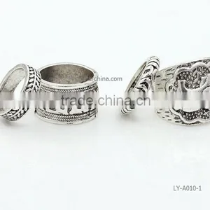 2015 High Quality in Stock Alloy Cheap 4pcs/set Elephant Bohemian Rings thumbnail-2