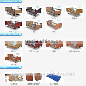 Luxury Electric Hospital Bed With Wooden Head Board and Foot Board Old People Home Care thumbnail-2