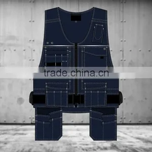 Cotton Twill Woven Fabric Carpenter Vest for Men's /women's thumbnail-1