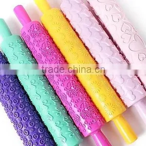 New Cake Decorating Mold Gum Paste Tools Fondant Rolling Pin Sugarcraft Embossed thumbnail-2