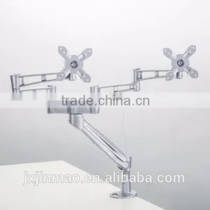 Spring-assisted Desk Monitor Arms Durable Aluminum Monitor Arm Bracket thumbnail-5