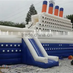 Hot Sale High Quality Inflatable Pirate Ship Yacht, Inflatable Castle Titanic Slide, Inflatable Combo Slide Supplier's Choice thumbnail-3