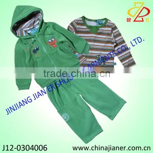 3pcs Set Infant Baby Boy Winter Wear Blouse With T-shirt and Pant thumbnail-1