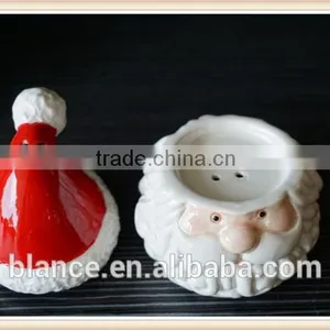 Antique Christmas Design Colorful Cookie Jar Ceramic thumbnail-1