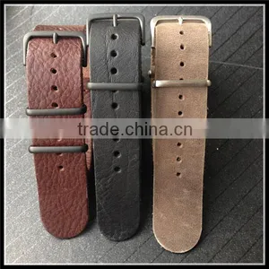Flat 1 Piece Real Custom Leather Watch Straps and Watch Bands thumbnail-6
