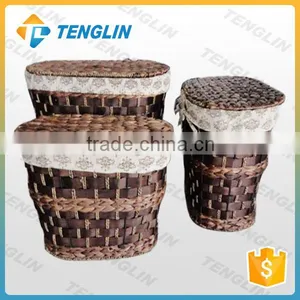 Waterhyacinth Handmade Laundry Basket thumbnail-1