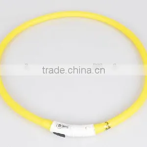 Cheapest Custom Logo Pet USB Rechargeable Silicone LED Flashing Dog Collar thumbnail-6