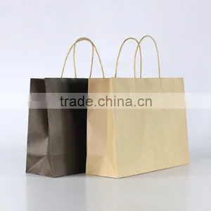 Luxury Brown Kraft Paper Carrier Bag With Twisted Handle thumbnail-2