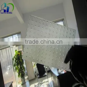 Chinese Fashion Design Diamond Embossed Glass Art Glass thumbnail-5